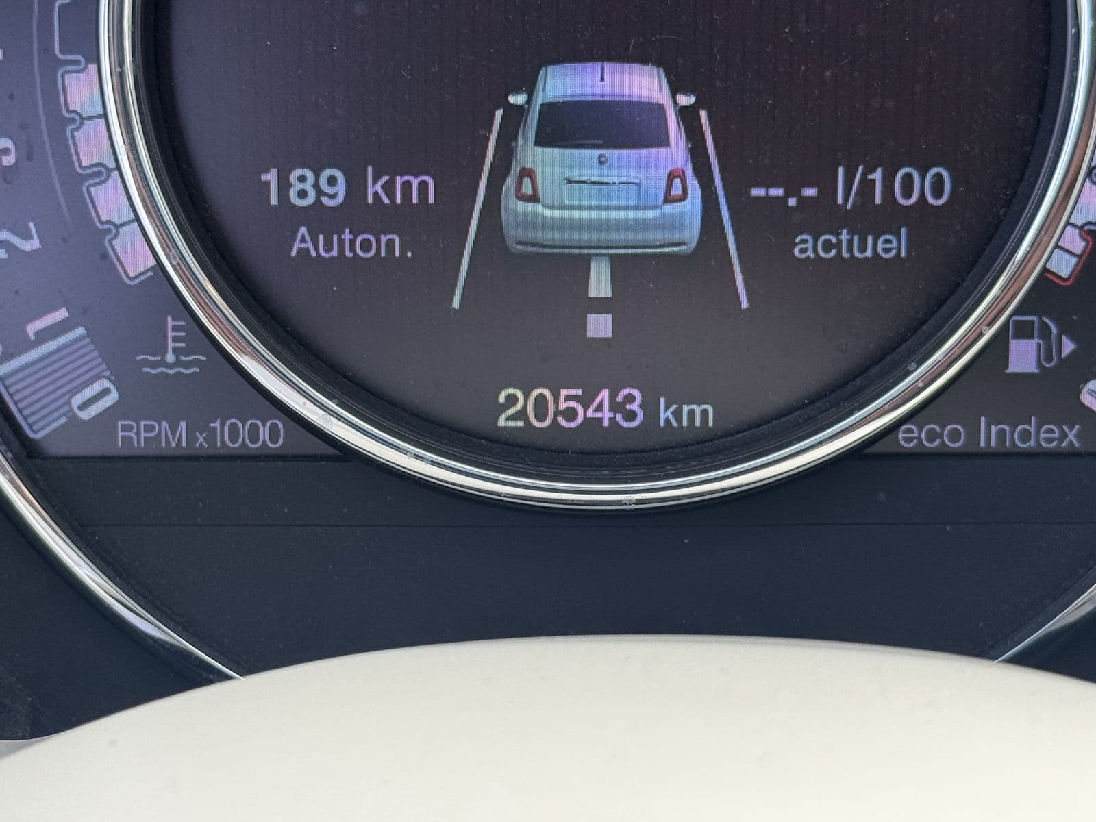 Fiat 500 1.2 8v 69 ch Lounge Bleu